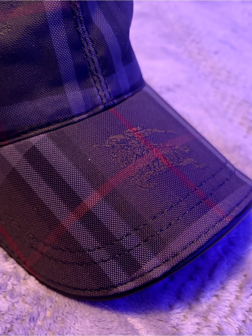 Burberry Black and Red Plaid Baseball Cap